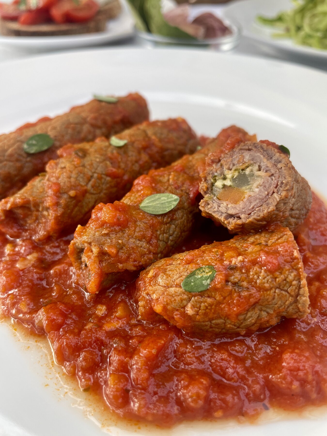 Involtini alla Romana in tomato sauce